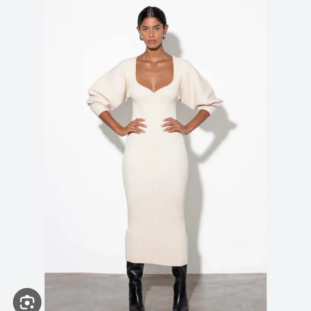 EUC Mara Hoffman Marilyn Ribbed Knit Dress in Natural Sz XS - Picture 1 of 5